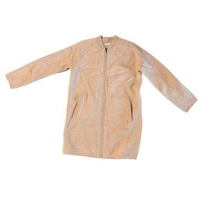 Madewell Women's XXS Merino Wool Long Sleeve Full Zip Jacket Peach Beige Preppy